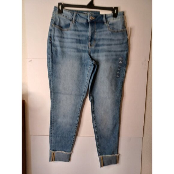 Maurices Denim - Maurices Jegging High Rise Denim Jeans Size L /34X28.5 Cuffed